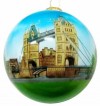 Hand-painted glass Christmas ball
